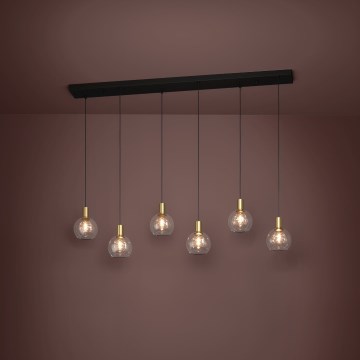 Eglo - Светодиодная подвесная люстра с регулированием яркости 6xLED/5,4W/230V 3000K золотая