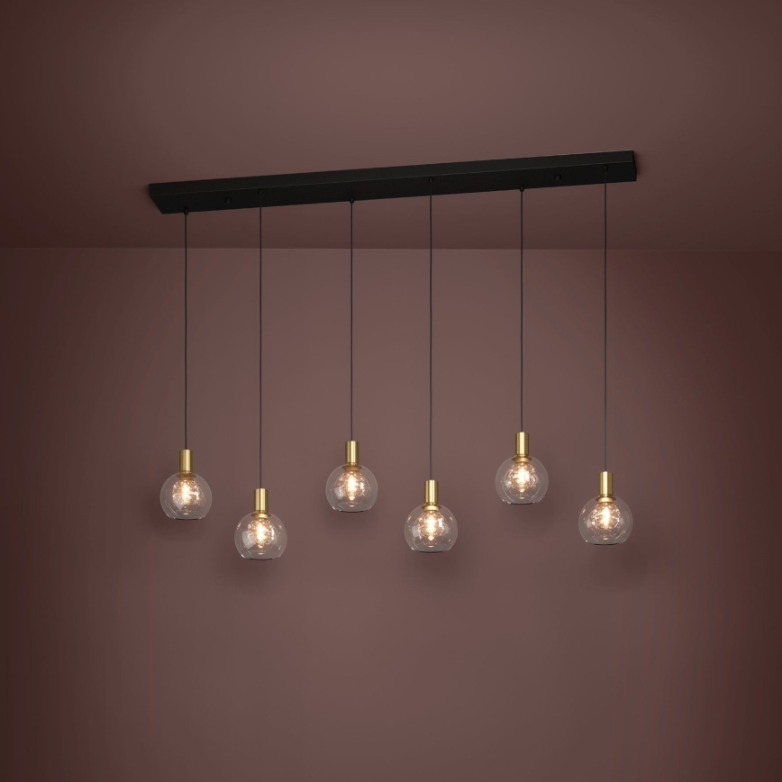 Eglo - Светодиодная подвесная люстра с регулированием яркости 6xLED/5,4W/230V 3000K золотая