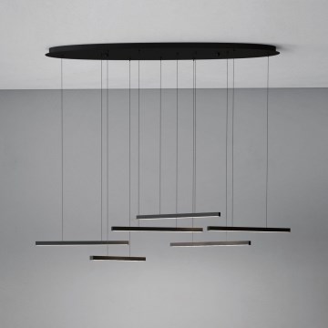 Eglo - Светодиодная подвесная люстра с регулированием яркости 6xLED/8,4W/230V 3000K черная