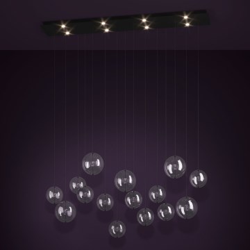 Eglo - Светодиодная подвесная люстра с регулированием яркости 8xLED/4,2W/230V 3000K прозрачная