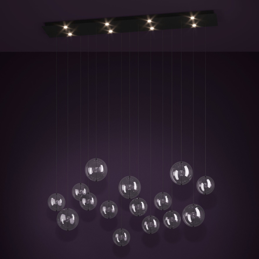 Eglo - Светодиодная подвесная люстра с регулированием яркости 8xLED/4,2W/230V 3000K прозрачная