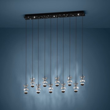 Eglo - Светодиодная подвесная люстра с регулированием яркости LED/23W/230V 3000K черная