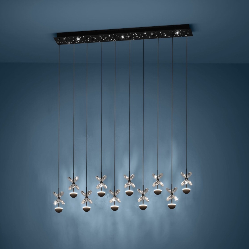 Eglo - Светодиодная подвесная люстра с регулированием яркости LED/23W/230V 3000K черная