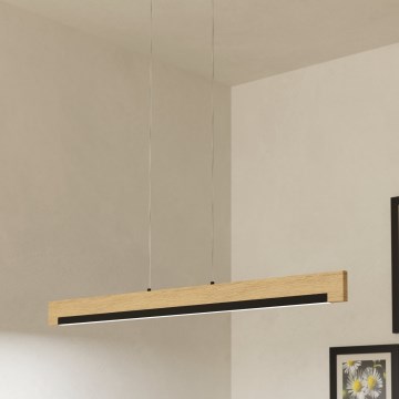 Eglo - Светодиодная подвесная люстра с регулированием яркости LED/25,5W/230V 3000K черный/бежевый