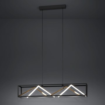 Eglo - Светодиодная подвесная люстра с регулированием яркости LED/46W/230V 2700-6500K черный/золотистый + дистанционное управление