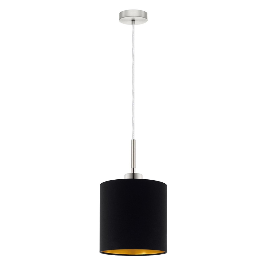 Eglo - Светодиодная подвесная люстра TUNJA 1xE27/60W/230V черный