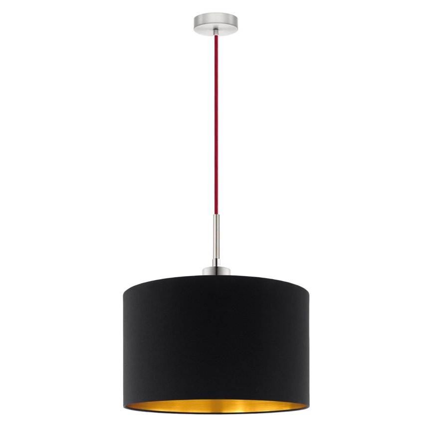 Eglo - Светодиодная подвесная люстра TUNJA 1xE27/60W/230V черный