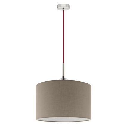 Eglo - Светодиодная подвесная люстра TUNJA 1xE27/60W/230V серо-коричневый