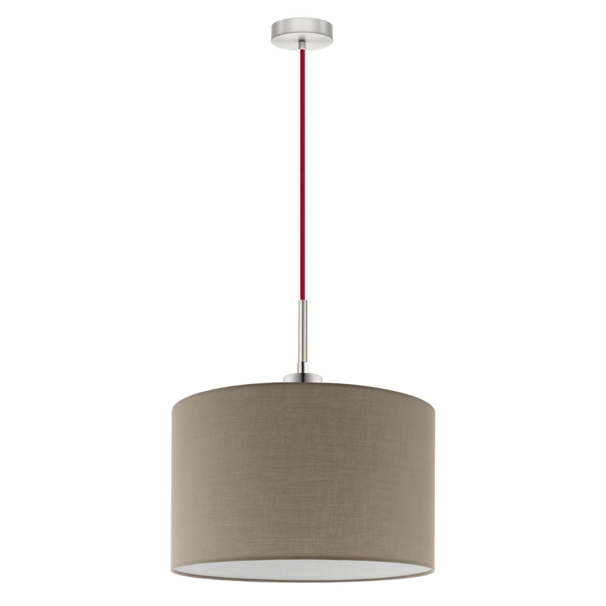 Eglo - Светодиодная подвесная люстра TUNJA 1xE27/60W/230V серо-коричневый