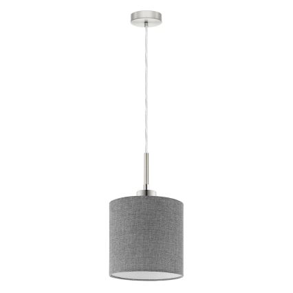 Eglo - Светодиодная подвесная люстра TUNJA 1xE27/60W/230V серый