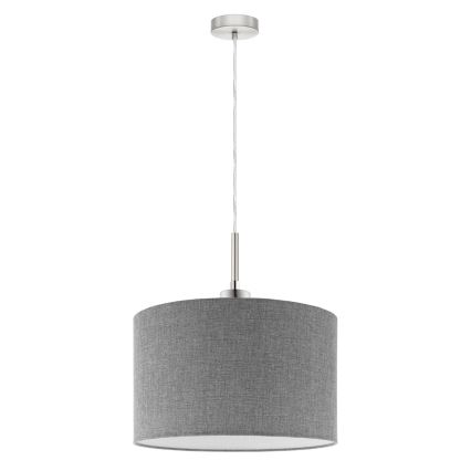Eglo - Светодиодная подвесная люстра TUNJA 1xE27/60W/230V серый