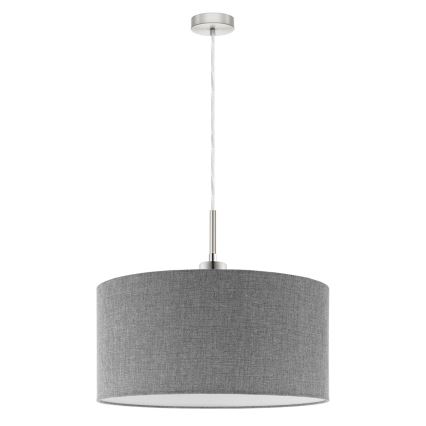 Eglo - Светодиодная подвесная люстра TUNJA 1xE27/60W/230V серый