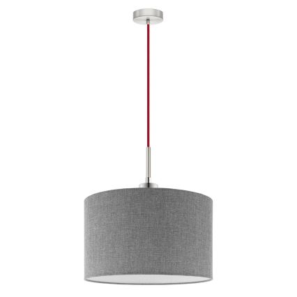 Eglo - Светодиодная подвесная люстра TUNJA 1xE27/60W/230V серый
