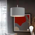Eglo - Светодиодная подвесная люстра TUNJA 1xE27/60W/230V серый