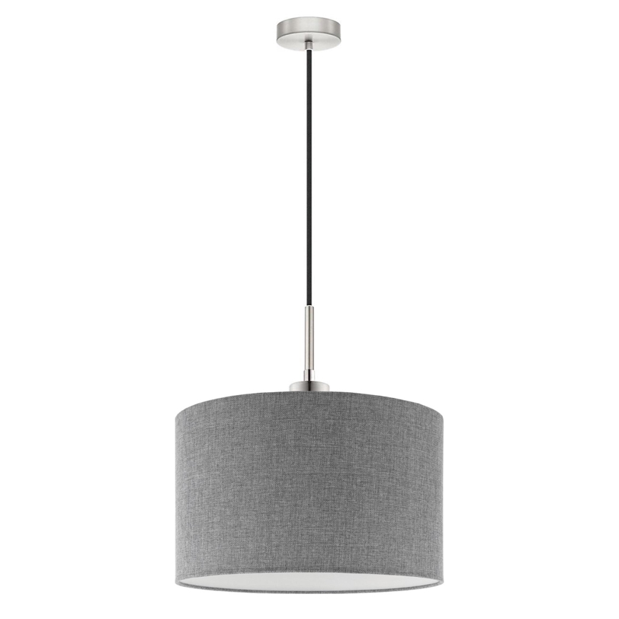 Eglo - Светодиодная подвесная люстра TUNJA 1xE27/60W/230V серый