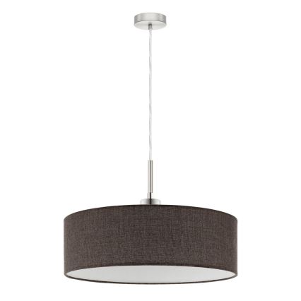 Eglo - Светодиодная подвесная люстра TUNJA 1xE27/60W/230V коричневый