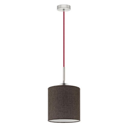 Eglo - Светодиодная подвесная люстра TUNJA 1xE27/60W/230V коричневый