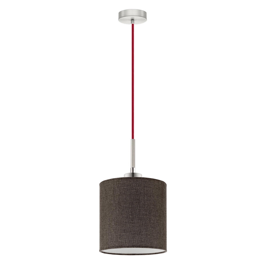 Eglo - Светодиодная подвесная люстра TUNJA 1xE27/60W/230V коричневый
