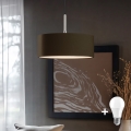 Eglo - Светодиодная подвесная люстра TUNJA 1xE27/60W/230V коричневый