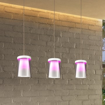 Eglo - Светодиодная подвесная RGBW-люстра с регулированием яркости 3xLED/3,7W/230V 2700-6500K белый ZigBee