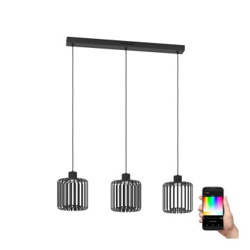 Eglo - Светодиодная подвесная RGBW-люстра с регулированием яркости 3xLED/3,7W/230V 2700-6500K