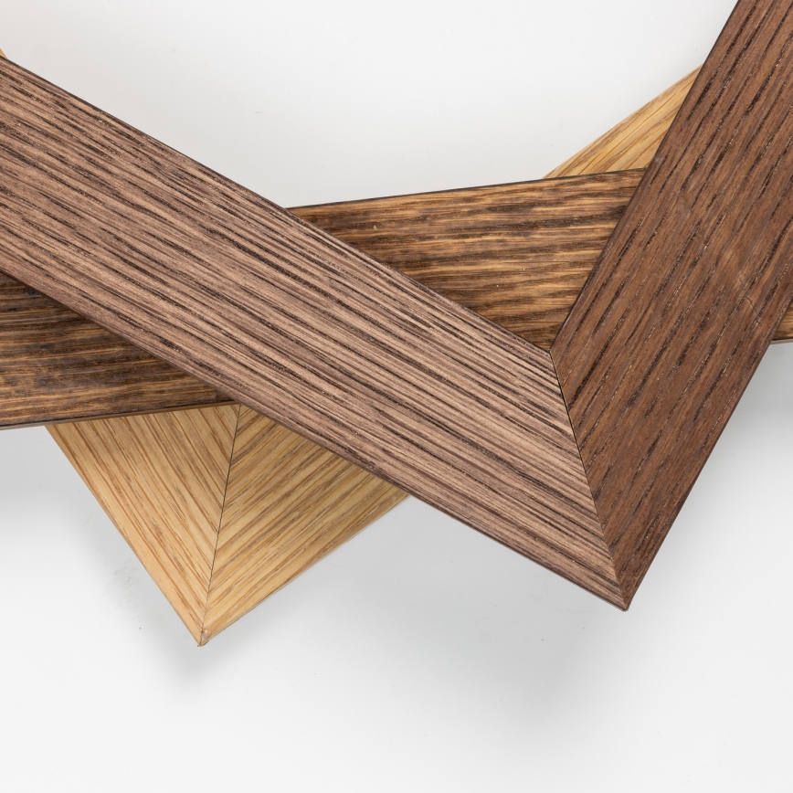 Eglo - Светодиодная припотолочная RGBW-панель с регулированием яркости SALOBRENA-C WOOD LED/16W/230V 2700-6500K 34x34 см темно-коричневый + дистанционное управление