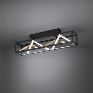 Eglo - Светодиодная припотолочная люстра с регулированием яркости LED/45W/230V 2700-6500K черный/золотистый + дистанционное управление