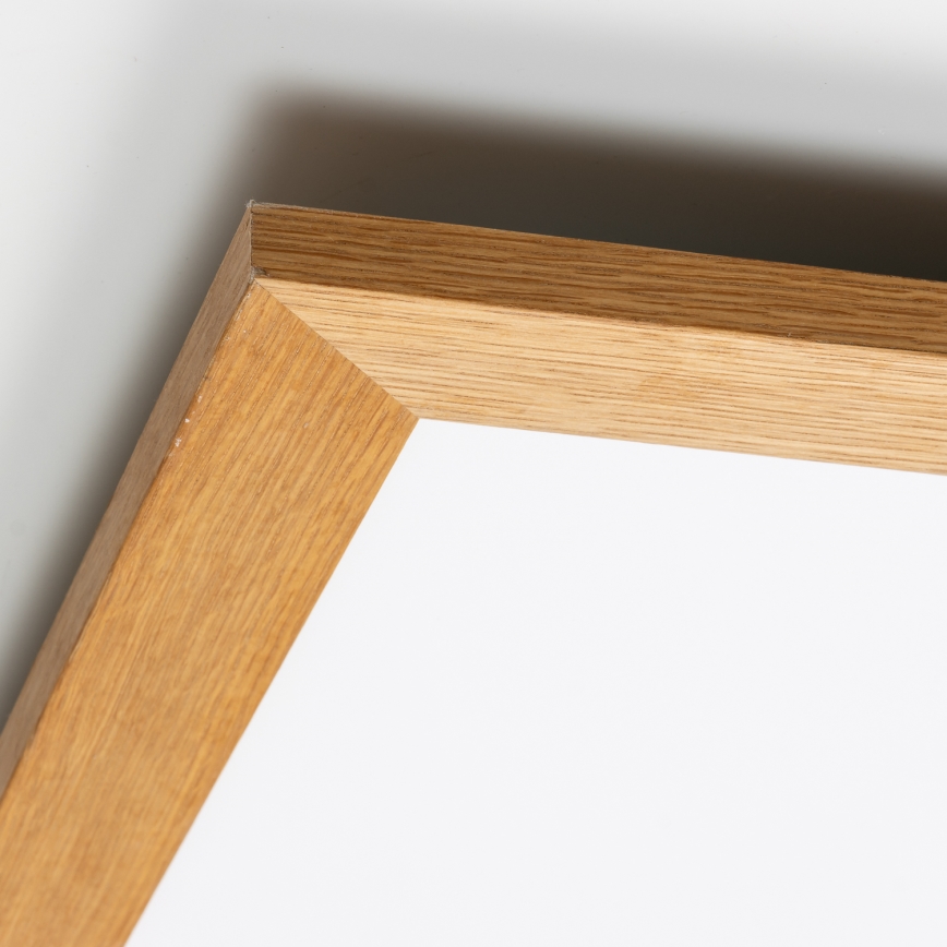 Eglo - Светодиодная припотолочная RGB-панель с регулированием яркости SALOBRENA-C WOOD LED/30,5W/230V 2700-6500K 64x64 см коричневый + дистанционное управление