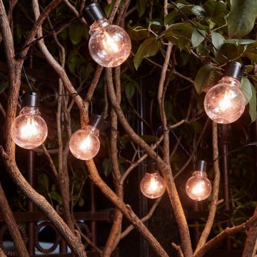 Eglo - Светодиодная уличная декоративная гирлянда 16xLED/0,064W/24V IP44 черный