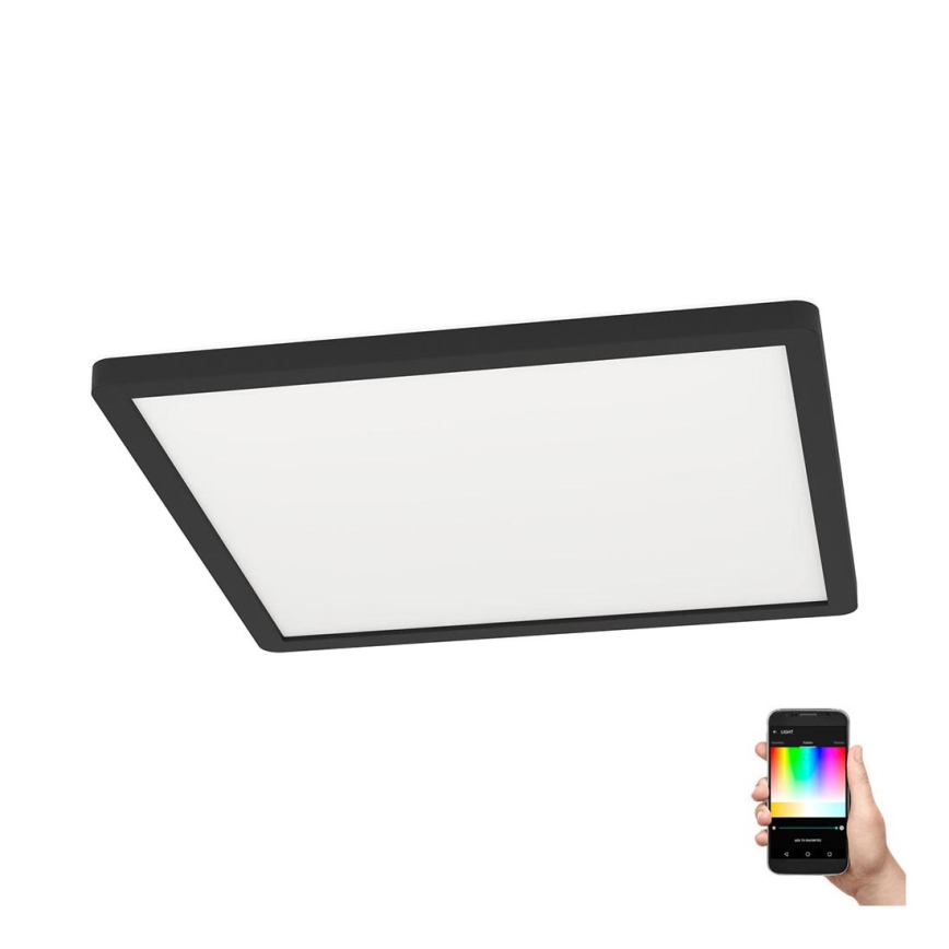 Eglo - Светодиодный диммируемый потолочный RGBW-светильник LED/14,6W/230V черный ZigBee
