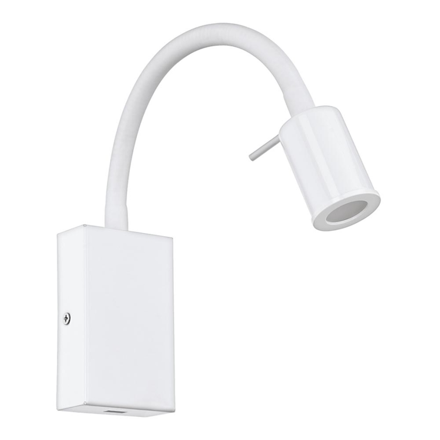 Eglo - Светодиодный настенный точечный светильник с зарядным устройством USB 1xLED/3,5W/230V белый