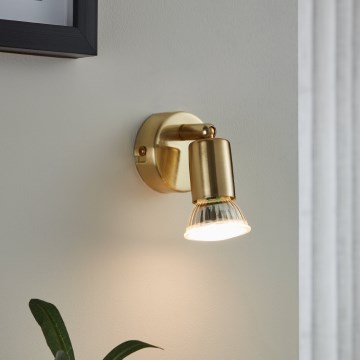 Eglo - Светодиодный настенный точечный светильник 1xGU10/2,8W/230V 3000K золотистый