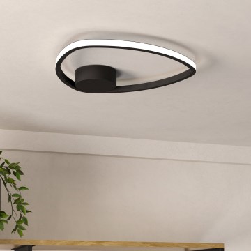 Eglo - светодиодный потолочный светильник LED/9,7 Вт/230 В, диаметр 37,5 см, чёрный