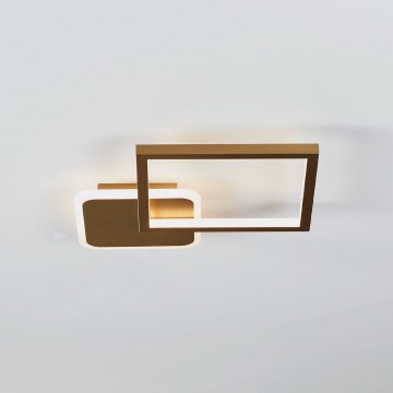 Eglo - Светодиодный потолочный светильник с регулированием яркости LED/15W/230V золотой + дистанционное управление