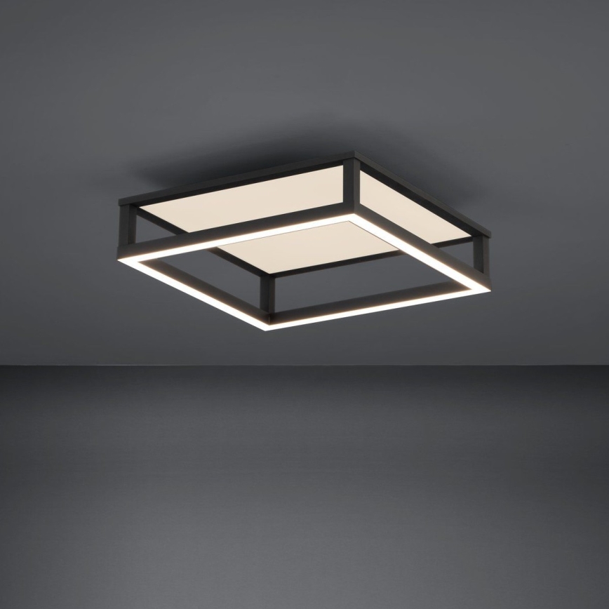 Eglo - Светодиодный потолочный светильник с регулированием яркости LED/29,4W/230V 2700-6500K черный + дистанционное управление
