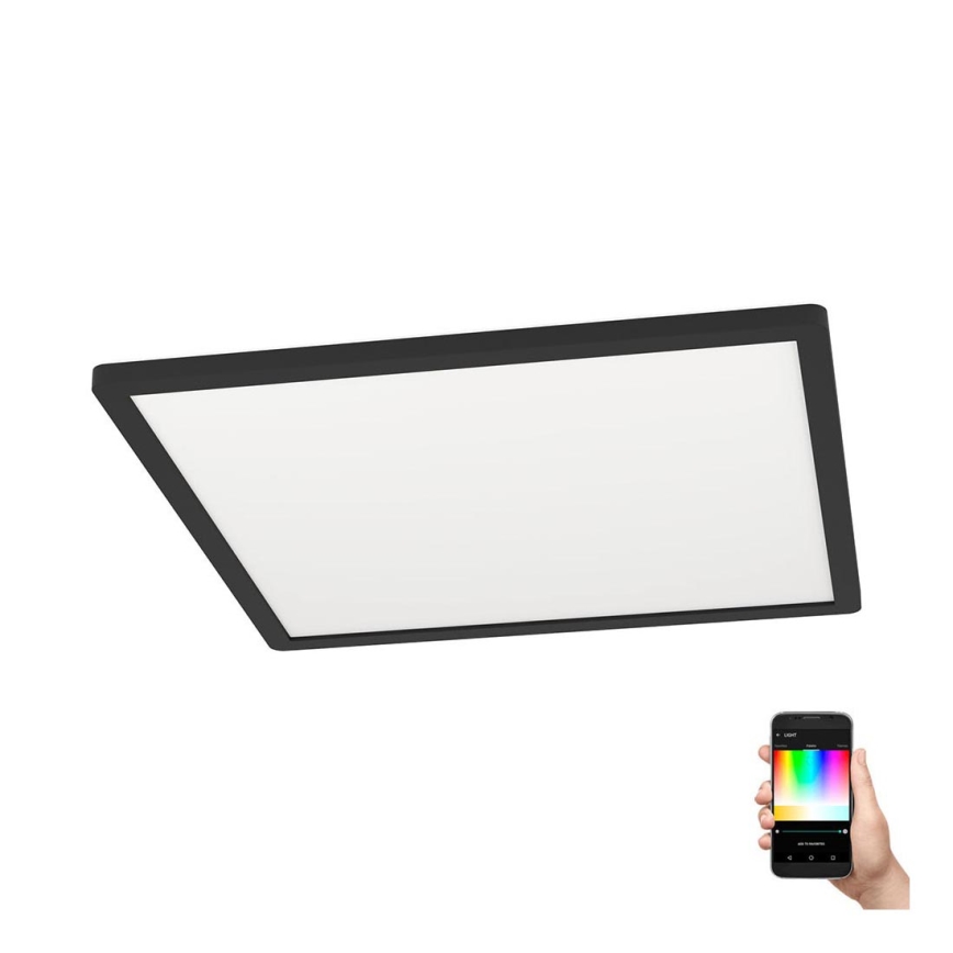 Eglo - Светодиодный потолочный RGBW-светильник с регулированием яркости LED/16,5W/230V черный ZigBee