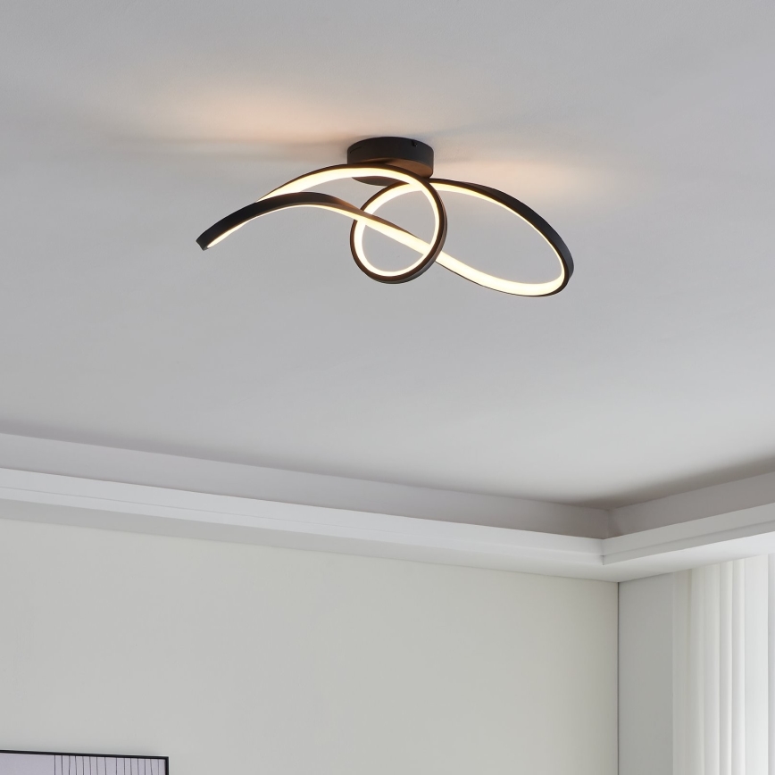 Eglo - Светодиодный потолочный RGBW-светильник с регулированием яркости LED/22W/230V 2700-6500K черный