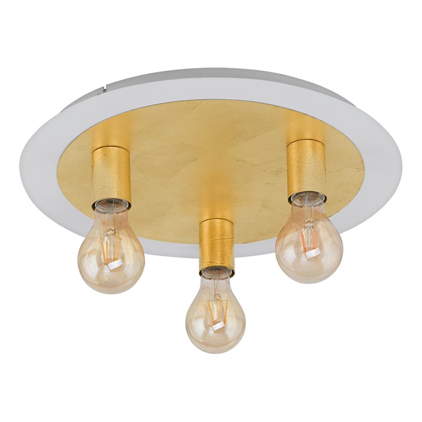 Eglo - Светодиодный потолочный светильник 3xE27/4W/230V золотой