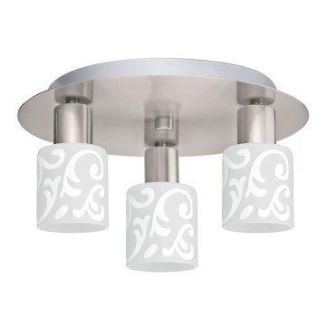 Eglo - Светодиодный потолочный светильник MY CHOICE 3xE14/4W/230V матовый хром/белый