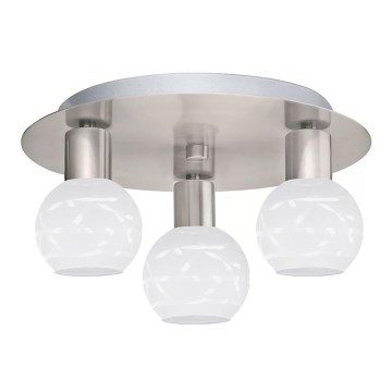 Eglo - Светодиодный потолочный светильник MY CHOICE 3xE14/4W/230V матовый хром/белый