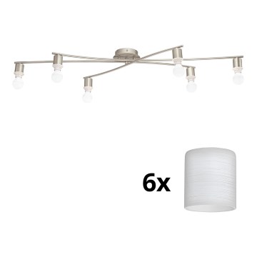 Eglo - Светодиодный потолочный светильник MY CHOICE 6xE14/4W/230V матовый хром/белый