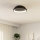 Eglo - Светодиодный потолочный светильник с регулированием яркости LED/12W/230V 2700-6500K черный + дистанционное управление