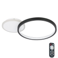 Eglo - Светодиодный потолочный светильник с регулированием яркости LED/15W/230V черный + дистанционное управление