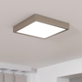 Eglo - Светодиодный потолочный светильник с регулированием яркости LED/17W/230V матовый хром