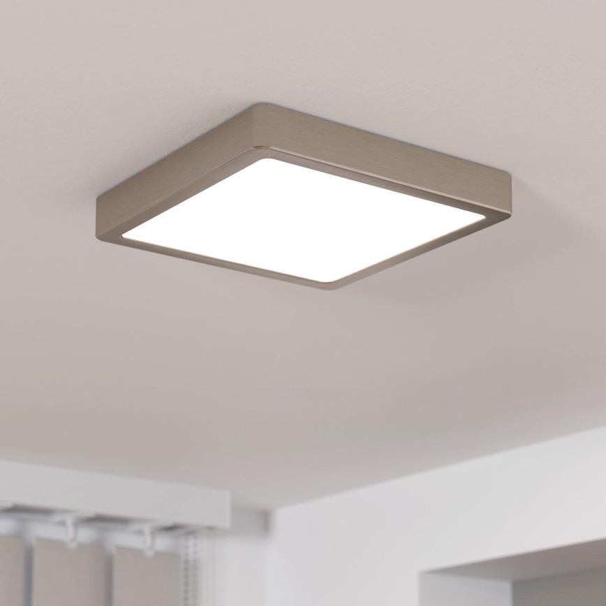 Eglo - Светодиодный потолочный светильник с регулированием яркости LED/17W/230V матовый хром