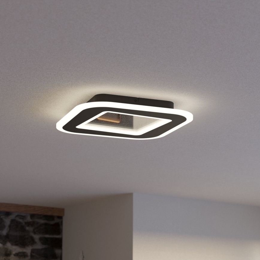 Eglo - Светодиодный потолочный светильник с регулированием яркости LED/20W/230V 2700-6500K черный + дистанционное управление