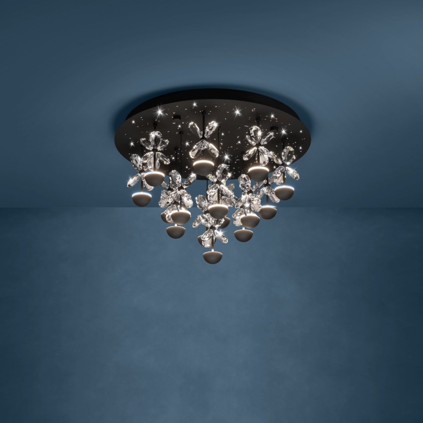 Eglo - Светодиодный потолочный светильник с регулированием яркости LED/27W/230V 3000K черный