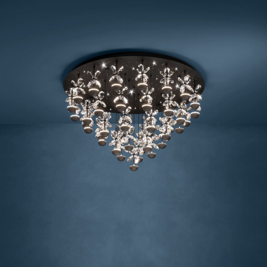 Eglo - Светодиодный потолочный светильник с регулированием яркости LED/77,4W/230V 3000K черная