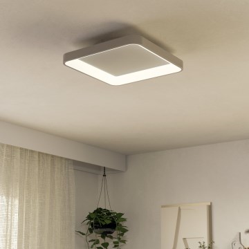 Eglo - Светодиодный потолочный светильник с регулированием яркости LORETELLO LED/12W/230V белый + дистанционное управление