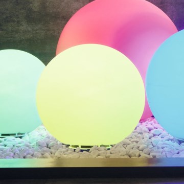 Eglo - Светодиодный RGB уличный диммируемый светильник 1xE27/9W/230V 2700-6500K IP65 Ø390